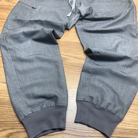 Figs Jogger Womens Large Gray Scrubs Zamora Cargo Pockets Drawstring Pants - Picture 2 of 10